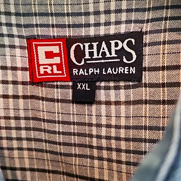 Chaps Ralph Lauren Men's Button Down Shirt, XXL, Blue - Picture 3 of 5